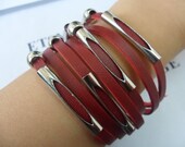 Adjustable Surf Hemp Leather Bracelet Wristband Mens Womens 323S