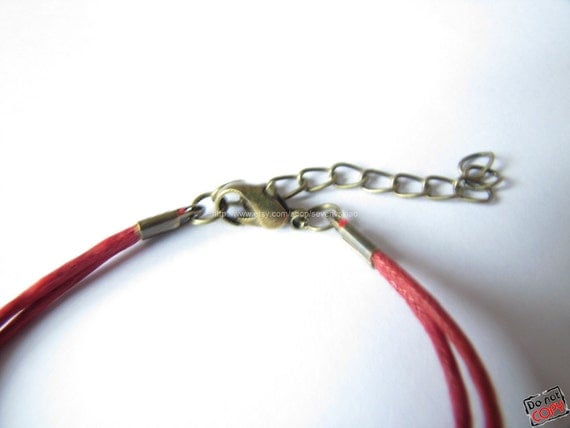 adjustable Red Hemp Ropes Bracelet antique bronze retro style Owl Bracelet Cuff Bracelet 447S