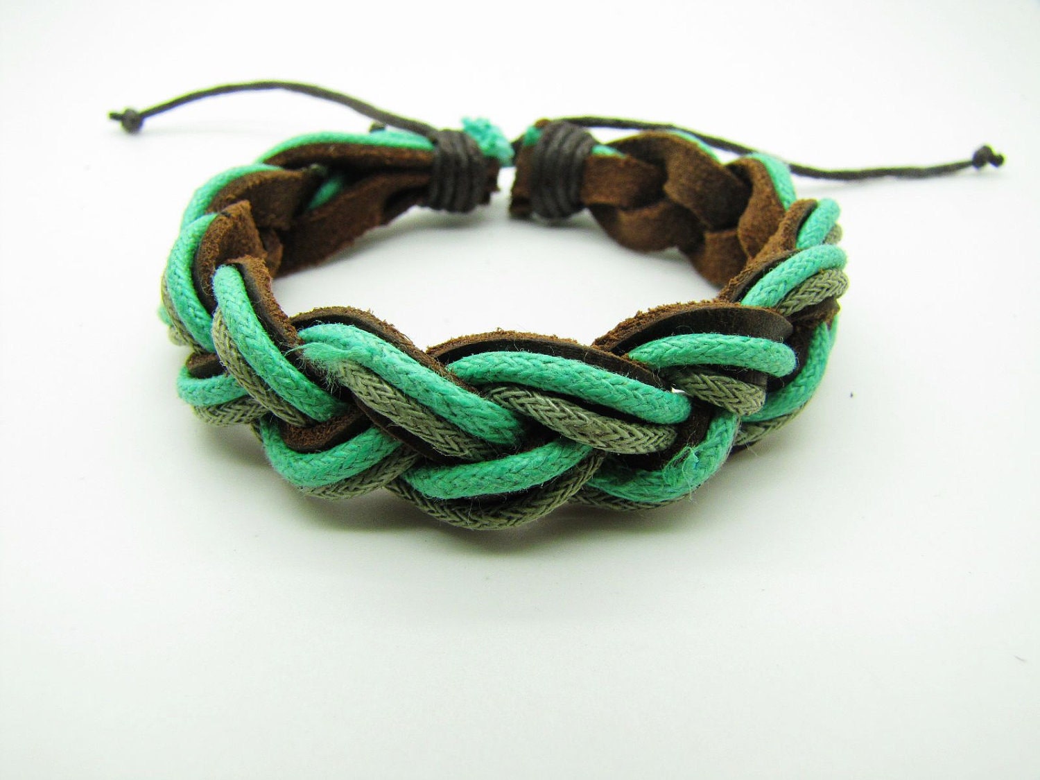fashion Adjustable leather Cotton Rope Woven Bracelets mens bracelet cool bracelet jewelry bracelet bangle bracelet cuff bracelet 767S