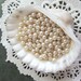Vintage 3mm Cream Glass Round Pearl Beads Czech (300)