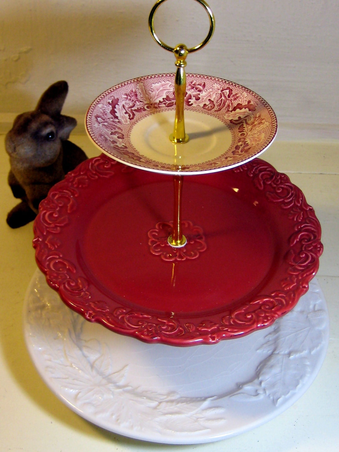 3 Tier Cake Stand Tidbit Tray A Love of the Forest