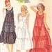 1970s Sundress or Jumper Vintage Pattern. Empire Waist, Button Front, Scoop Neck, Mini, Midi, or Maxi Lengths