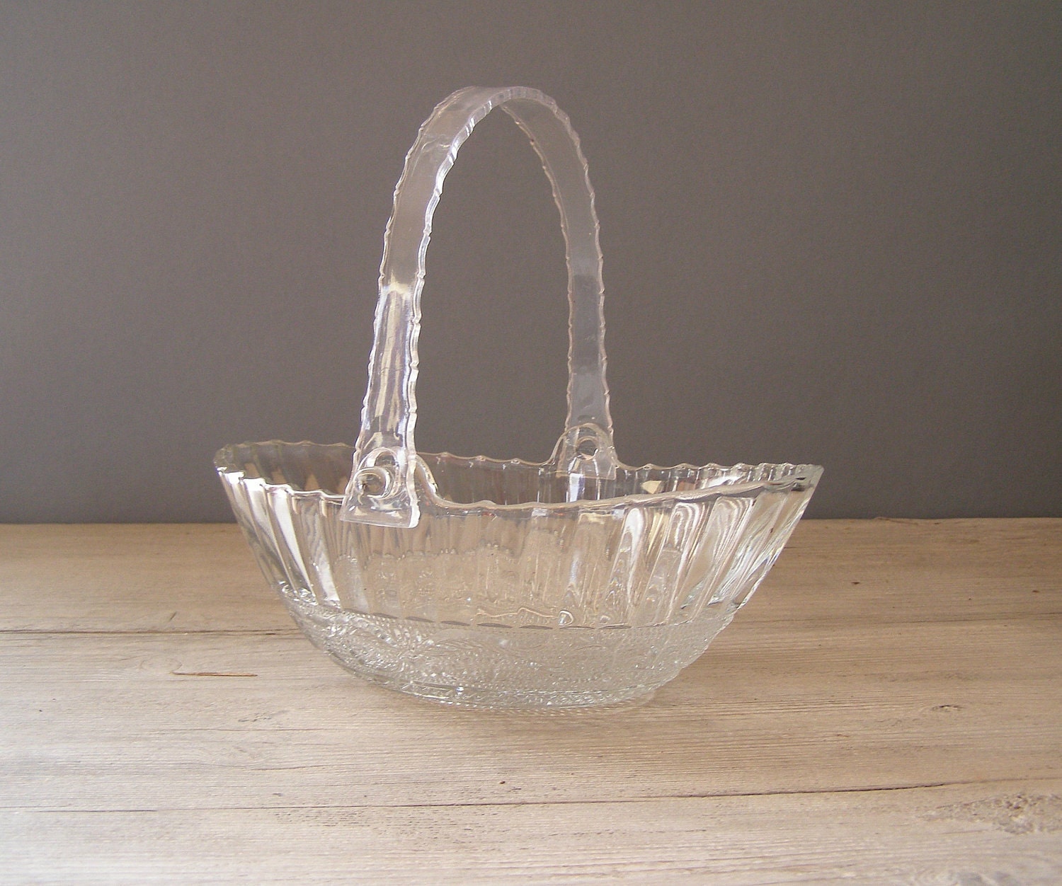 Vintage Glass Bowl, Oval Granny Fruits Bowl, Mid century modern, Retro Tableware, Hostess gift, Shabby chic decor