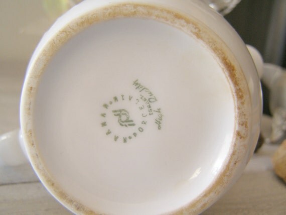 White Cream Pitcher, Vintage Porcelain small pitcher made in Israel