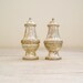 Vintage Salt and Pepper shakers, Zinc Victorian tableware, kitchen ware