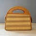 Vintage brown Handbag, retro modern style bag, 70s style brown and mustard Handbag, Autumn