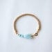 NEW Collection Amazonite Light Blue Beads on Gold Mesh Cord Bracelet by pardes israel