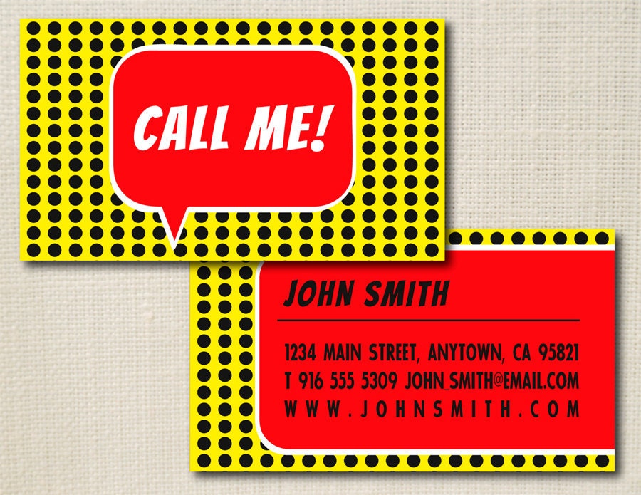 Speech Bubble Calling Card