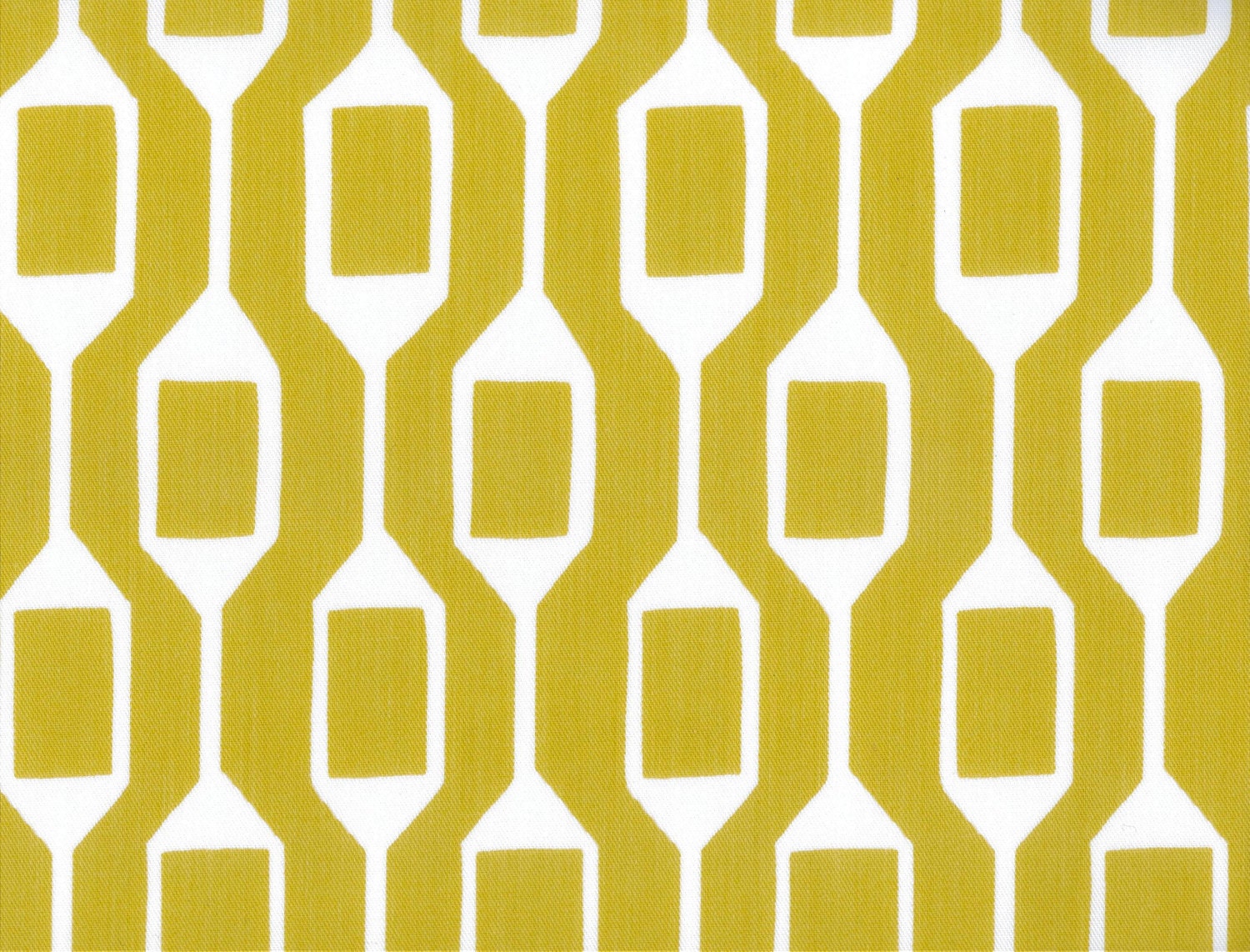 Follow Me 7 oz organic cotton/ recycled polyester screenprinted fabric in oil yellow