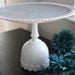 Cake Plate / Vintage Cake Stand / Vintage Cake Plate Pedestal / Cake Dish Cake Platter / Truffle Pedestal / Gray Grey CakePlate