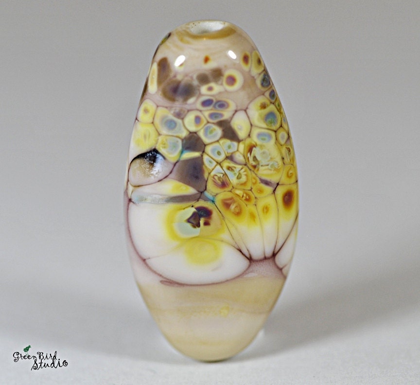 Lampwork Focal glass bead   - Watercolored