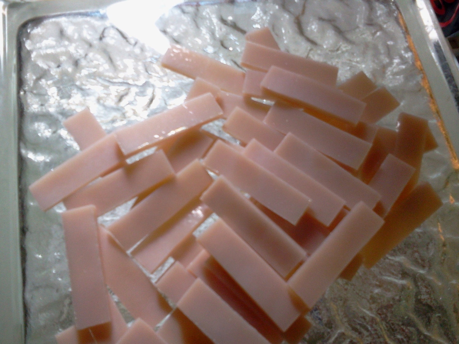 PEACH BORDERS Stained Glass Tile Borders - 50 (3/8 X 1.5 iches) Mosaic Tiles Supply