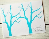 Personalized Stationery Rustic Bare Tree Branches Foldover Note Card  Custom Stationary - Set of 10