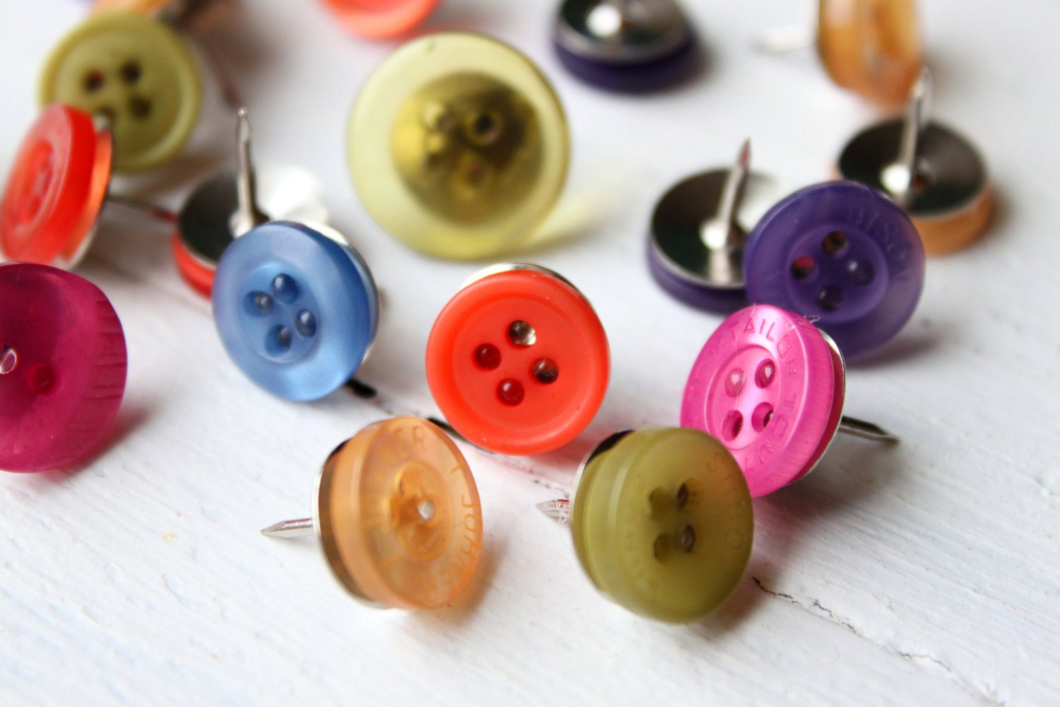 Thumb Tacks Button Push Pins Colorful Buttons Thumbtacks Memo Bulletin Board Assorted Colors