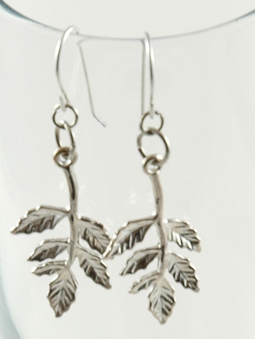 Silver Leaf Earrings CLEARANCE SALE, Tarnished