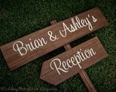 CUSTOM Wedding Signs - your NAMES and another word of your choosing - signage, spring summer winter fall autumn chic outdoor wooden signage