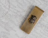 Owl Money Clip Solid Brass Vintage Style Gothic Victorian Steampunk Men's Accessories Father's Day Gifts