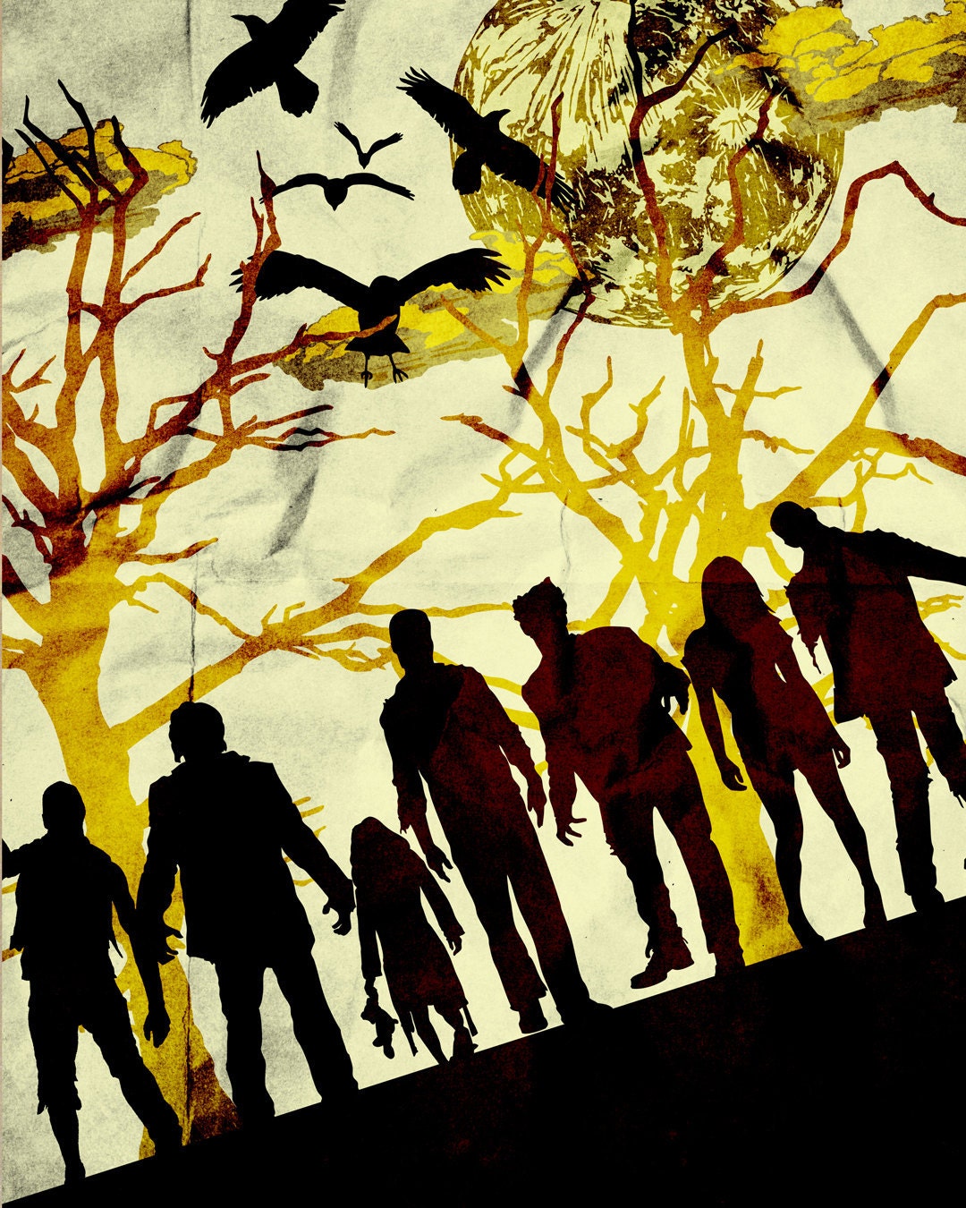 16 x 20 Inch Zombie Horde 3 Graphic Print