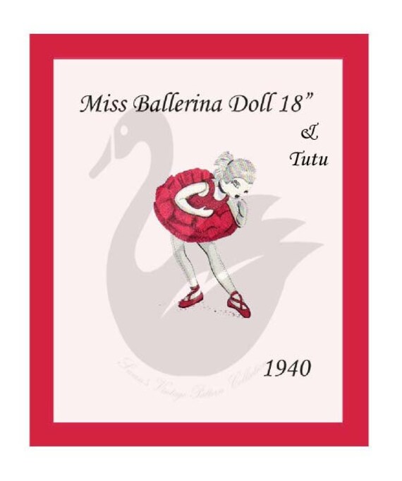 vintage 18 miss ballerina doll u0026amp tutu by vintagesewsimplysewn tutu sewing patterns 536x640 il 570xN.310760669 Tutu Sewing Patterns