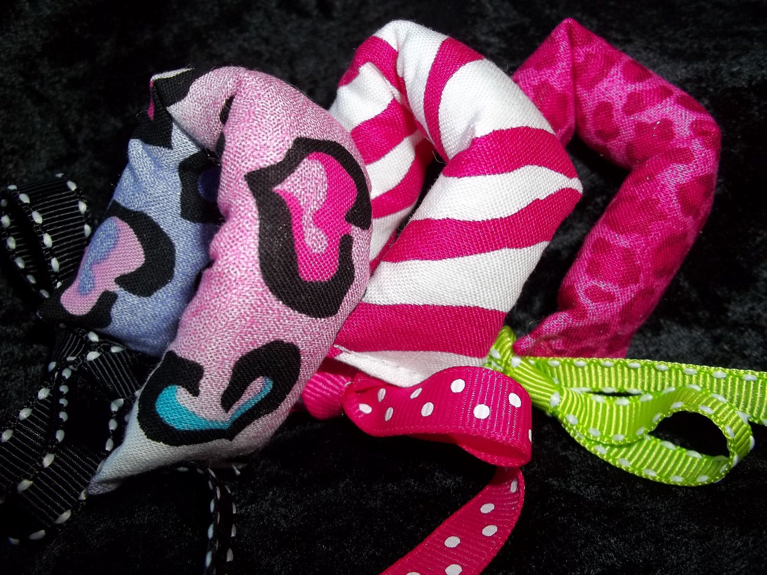 princess dress up zebra jewelry leopard safari cheetah bracelet cuff bangle chunky no clang hot pink Diva fabric one size fits most S M L