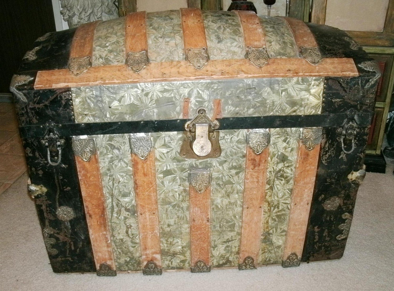 Items similar to Antique Camelback Trunk 1800's on Etsy