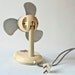 Vintage electric fan little, tabletop desk fan, ventilator, Soviet era