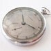 Antique mens pocket watch Molnija, silver tone rare pocket watch, Soviet Era