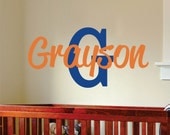 Boys Name Wall Decal -  Teen Boy Vinyl Wall Art - Childrens Wall Decals