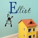 Personalized Childrens Decor Monkey Wall Decal Nature Wall Decals - Childrens Wall Decals