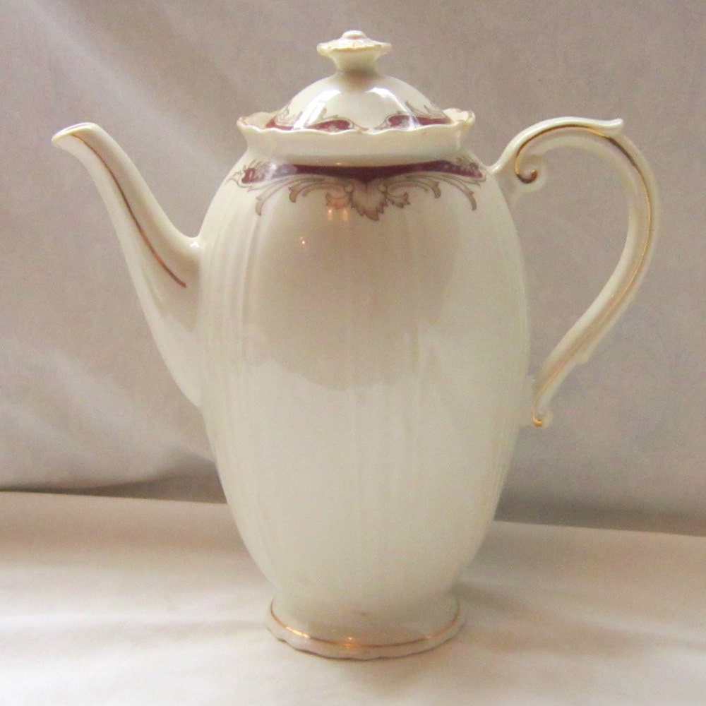 Vintage Coffee Pot Syracuse China Federal Radcliffe Collectable Gift for Her Hollywood Regency Neoclassic