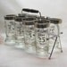 Mid Century Silver Anniversary Cocktail Barware Tumblers Carrier Wreaths Weddings 25th Wreaths Parties Entertaining Eames Era Dorthy Thorpe