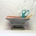 Art Deco Style Dusky Grey Salmon Pink Royal Windsor Planter Vase Office Bathroom Organizer Gift for Him Her