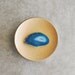 1 pc agate dyed blue agate slice from brazil good for wire wrapping