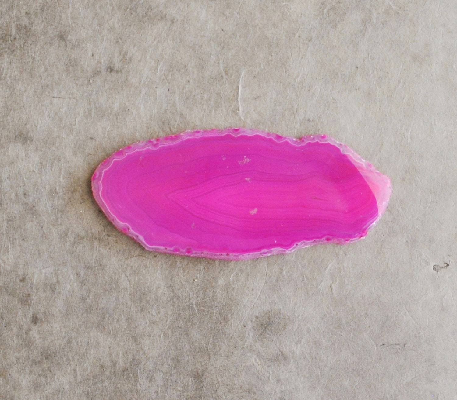 agate slab dyed bright pink great for wire wrapping 1 pc