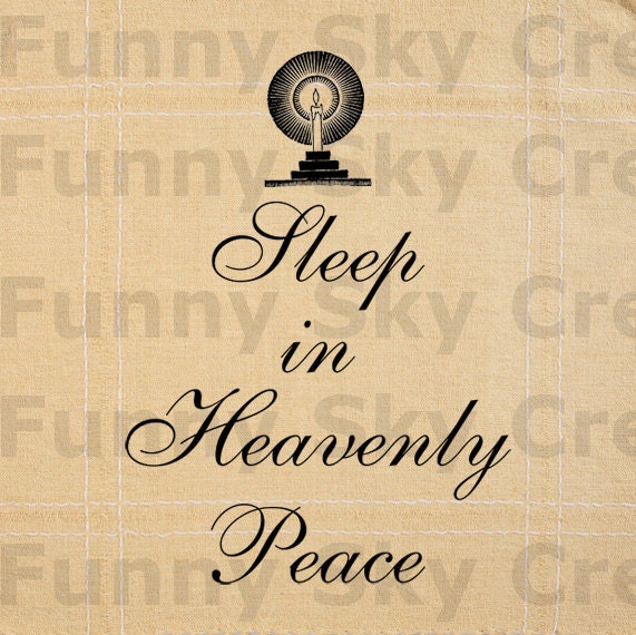 Christmas Sleep In Heavenly Peace - Burlap Digital Download Paper Word Text Typography Image Transfer To Pillows Tote Bag Tea Towels b117