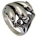 Three Dolphin Sterling Silver Ring