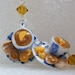 Chocolate Mousse Earrings. Polymer clay.