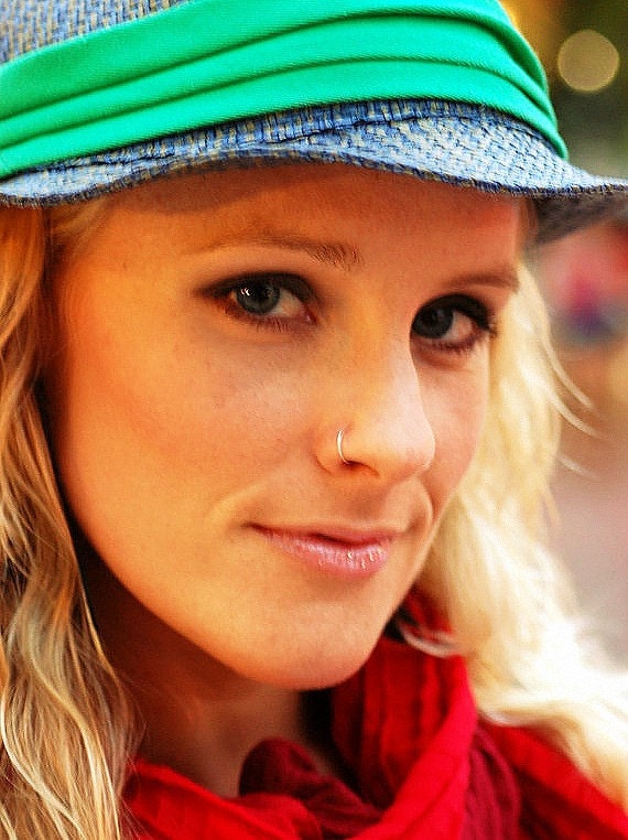 Custom Made, Delicate and Seamless 14 KT solid Red Gold NOSE RING, Accentuates all faces, 24 Gauge