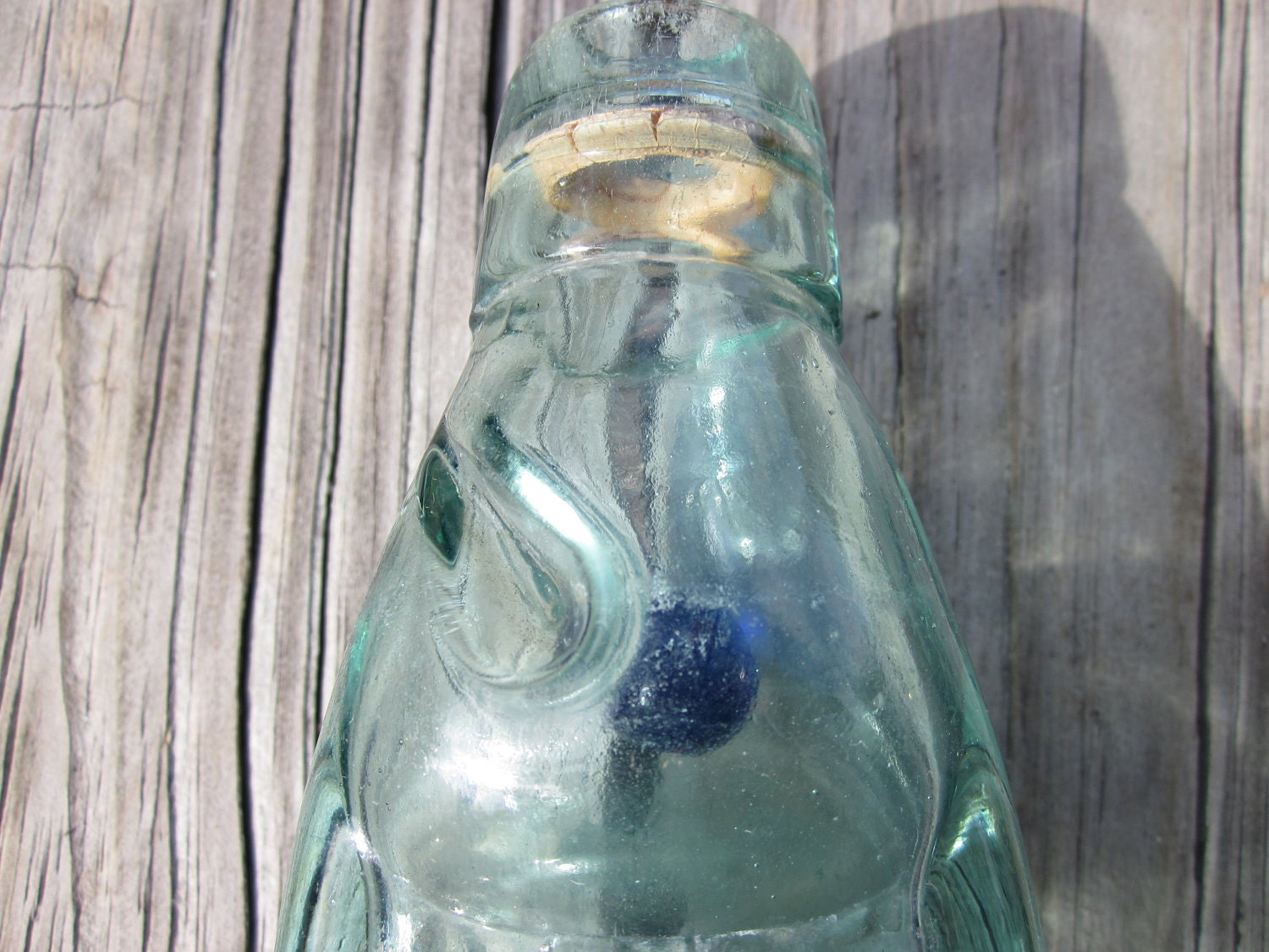 Codd Bottle With Cobolt Blue Marble Star Brand Extra Strong