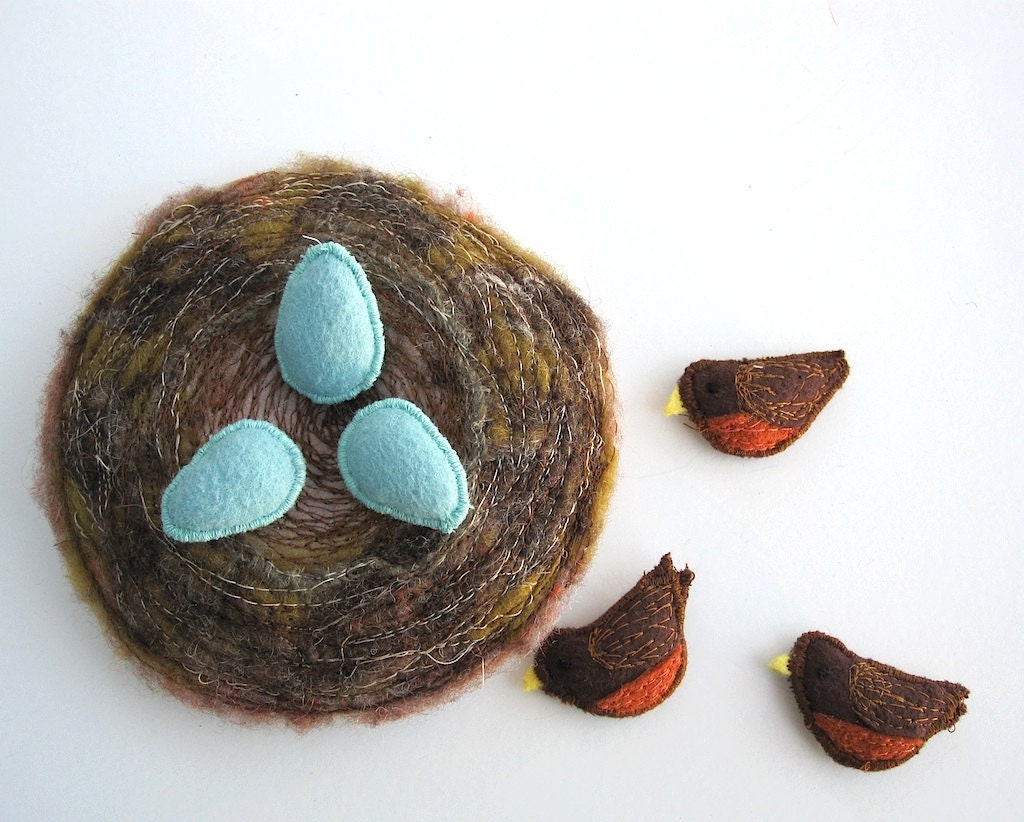 Handmade Montessori Magnetic Felt Counting & Sorting Work -- Robin's Nest. Made to order.