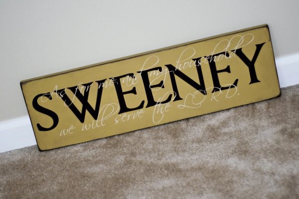 SOLID BACKGROUND Custom Wood Sign with Personalized Wording - Home Decor - Perfect Gift - Wedding, New Baby, Anniversary, Birthday