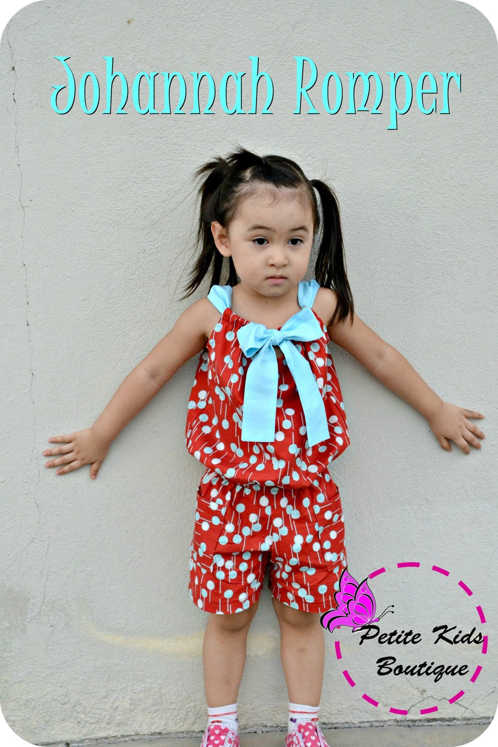 Johannah Romper for Girls 12M-10Y PDF Pattern & Instructions-Easy sew-Comfortable and convenient to wear-Great for summer/spring