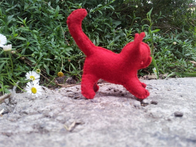 A Rainbow of 6 Handmade Cats/Kittens