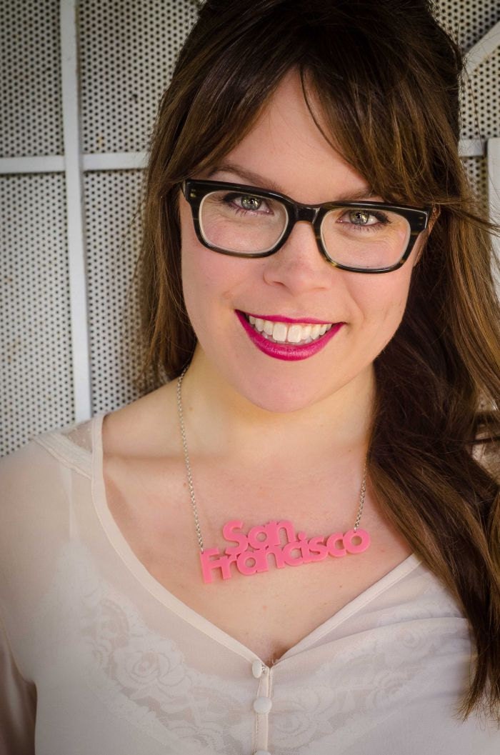 San Francisco Necklace - Handmade - Laser Cut
