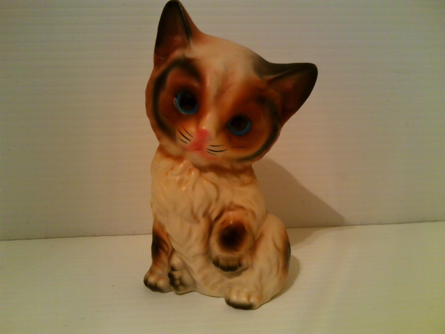Cute Ceramic Kitty Cat with Glass Eyes - Japan
