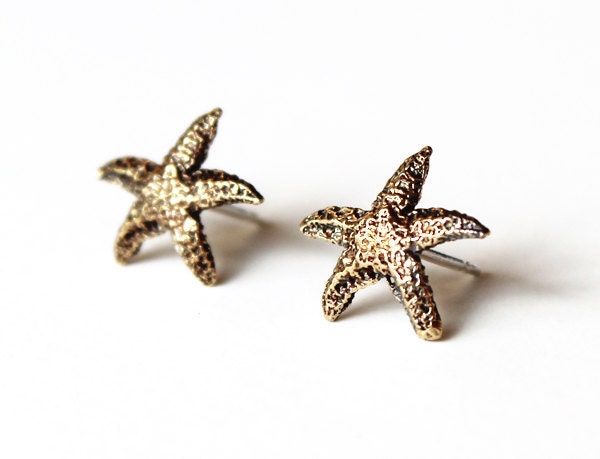 Bronze Starfish Earrings