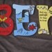 One Fish, Two Fish Inspired Hand Painted Wooden Letters