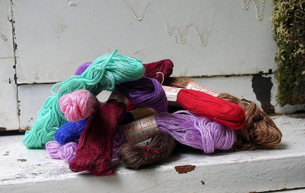 VINTAGE EMBROIDERY THREAD, use for crafts, sewing, art projects.