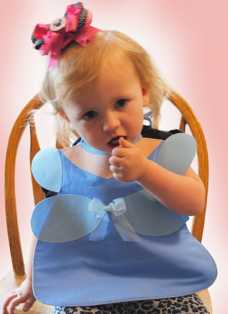 Blue Princess Toddler Bib - PDF Pattern