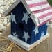 Reclaimed Wood Americana Flag Birdhouse Fourth of July Patriotic President's Day